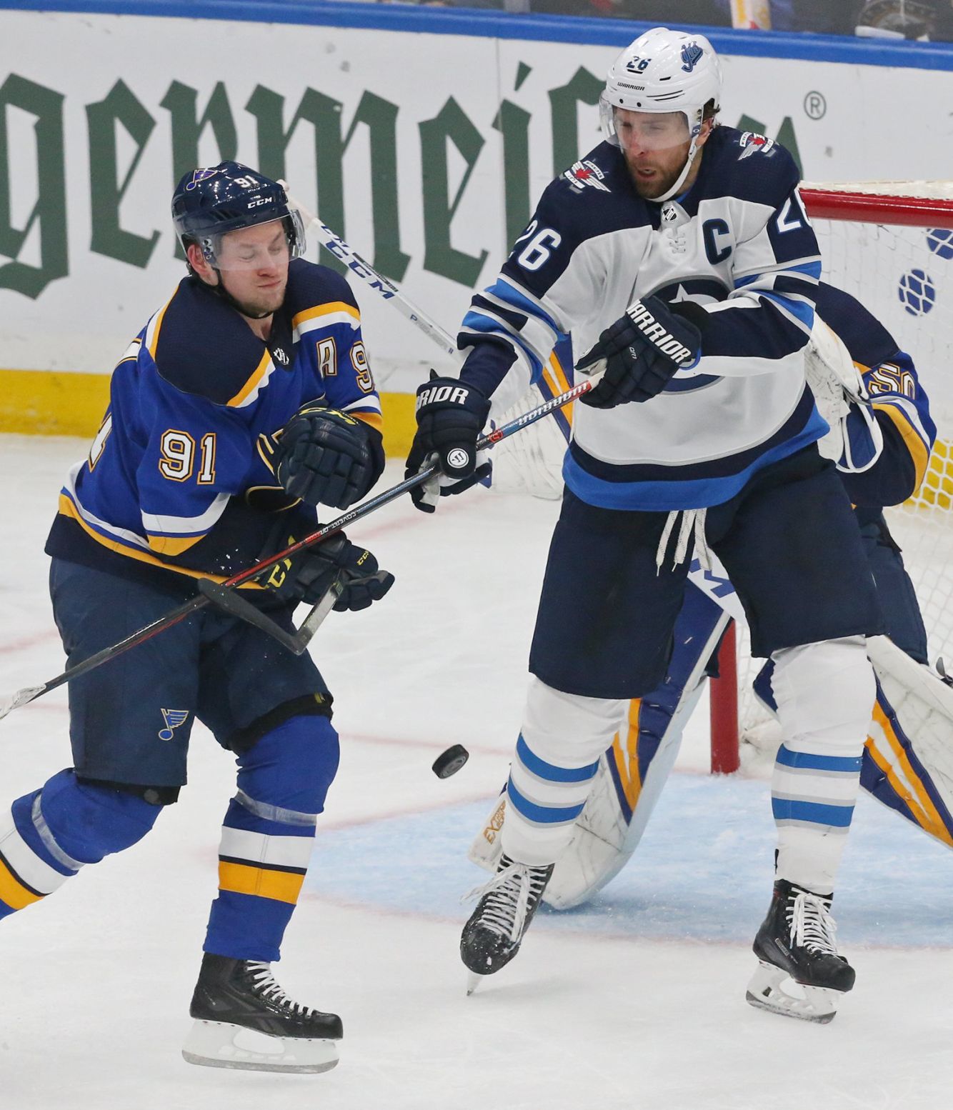 Blues and Jets battle in game 3 of the playoffs